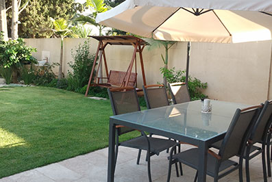 עיצוב גינה לפני ואחרי תל ברוך